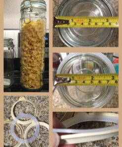 HIC Silicone Replacement Gasket Seals, Fits Regular Mouth Canning Jars, 3.75 x 3.75-Inches, Set of 4 18 81WDXWcvPbL