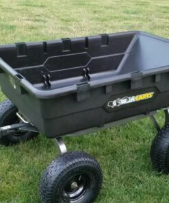 Gorilla Carts Heavy Duty Poly Yard Dump Cart Garden Wagon, Utility Wagon with Easy to Assemble Steel Frame, 1500 Pound Capacity, and 15 Inch Tires 27 81WE9D5FY2L