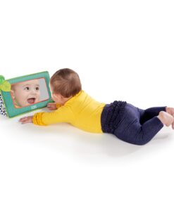 Bright Starts Sit and See Safari Floor Mirror Tummy Time Activity Toy, Ages Newborn + Multi Color 27 81WELzRLcqL