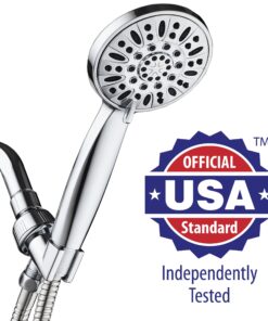 Alternative view of AquaDance 3316 High Pressure 6-Setting 4" Chrome Face Hand Held Head with Hose for The Ultimate Shower Experience Officially Independently Tested to Meet Strict US Quality & Performance Standards
