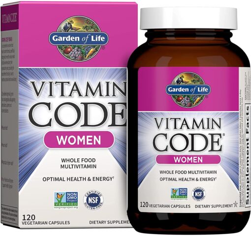 Garden of Life Multivitamin for Women, Vitamin Code Women's Multi, Whole Food Womens Multi, Vitamins, Iron, Folate not Folic Acid & Probiotics for Womens Energy, Vegetarian Supplements, 120 Capsules 120 Count (Pack of 1)