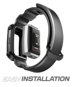 SUPCASE Unicorn Beetle Pro Series Design for Fitbit Charge 2, Replacement Bands with Built-in Rugged Protective Case (Black) Black 27 81WFcwHzRoL