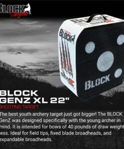 Block GenZ Youth Open Archery Arrow Target - Patented Open Layer Design, Easy Arrow Removal, Great Visibility, Lightweight, Easy to Transport, Two GenZ XL (20") 15 81WGaagOGvL
