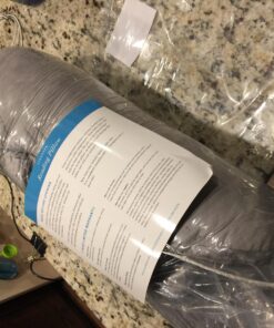 LINENSPA Reading Pillow with Shredded Memory Foam- Back Pillow for Sitting in Bed, Reading, Gaming, Watching TV – Chair Pillow with Arms, Dorm Room Essentials, Stone Standard 43 81WH72kP7ML