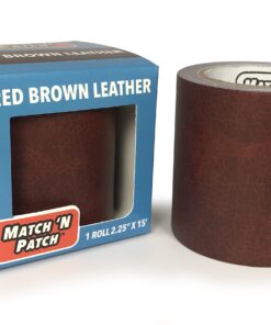MATCH 'N PATCH Realistic Leather Repair Tape, Red Brown, 2.4 inch x 15 feet 20 81WITb QA L