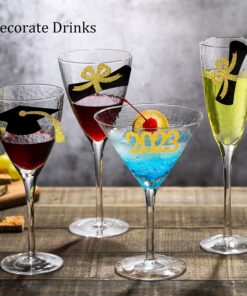 YuBoBo 2023 Graduation Cupcake Toppers, 48 PCS Food/Appetizer Picks For Graduation Party Mini Cake Decorations, Diploma, 2023, Grad Cap Set 48 Pieces (Gold) Gold 29 81WIs8rWqaL