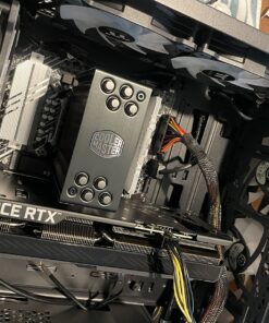 Cooler Master Hyper 212 RGB Black Edition CPU Air Cooler, SF120R RGB Fan, 4 CD 2.0 Heatpipes, Anodized Gun-Metal Black, Brushed Nickel Fins, RGB Lighting for AMD Ryzen/Intel LGA1151 82 81WJegVn4ML