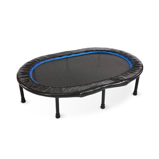 Stamina Fitness Trampoline - Exercise Trampoline with Smart Workout App - Indoor Trampoline Fitness Rebounder 45-Black/Blue One Size