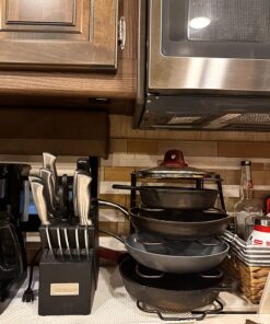 Simple Houseware Cabinet Pantry Pot and Pan Organizer Holder Rack, Bronze 41 81WJlTjK4JL