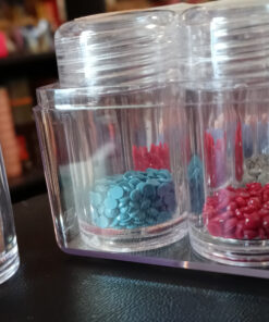 Blulu Clear Plastic Bead Storage Containers Set with 30 Pieces Storage Jars Diamond Painting Accessory Box Transparent Bottles with Lid for DIY Diamond, Nail and Other Small Items (1.85 x 1 Inch) 1.85 x 1 Inch 24 81WJuwiNhKL