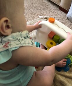 Amazon Basics Wooden Shape Sorter and Rainbow Stacker, Classic Sorting Toy for Babies, Toddlers, Children Age 12+ Months, Multicolor 63 81WLjBi1v3L