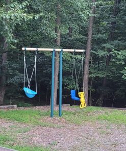 Swing-N-Slide Wind Rider Glider Swing, No Swing Hangers Yellow/Blue, 72" H x 14" W x 25" L 15 81WLqdLJQzL