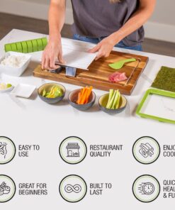 SushiQuik | Sushi Making Kit | BEST Sushi Kit for Beginners and Kids | FULL Kit Includes Rice Spreading Training Frame | Sushi Rolling Kit | Sushi Mat Original Kit 25 81WM227YavL 1