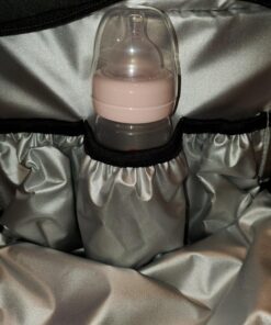 Hap Tim Diaper Bag Backpack,Large Capacity Travel Back Pack Maternity Baby Nappy Changing Bags, Double Compartments with Stroller Straps,Waterproof,Black (US7340-DG) Dark Grey 83 81WMPqWVZ5L