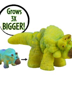 SCS Direct Animal Planet Super Grow Dinosaur Eggs 3 Pack - Toys Hatch and Grow to 3X Size in Water - T-Rex, Triceratops, & Ankylosaurus - Includes Dino Educational Fact Cards 18 81WMR9uTkrL