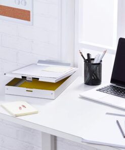 Amazon Basics Metal Clipboard with 2 Compartments and Interior 250 Sheet Paper Storage, 14.09 x 9.21 x 2.6 Inches, letter size, Silver 31 81WNVxQpNTL