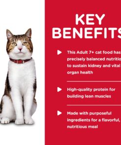 Hill's Science Diet Wet Cat Food, Adult 7+ for Senior Cats, Savory Chicken Recipe, 5.5 oz. Cans, 24-Pack 15 81WNsMfVdL