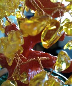 Parma77 Citrine Crystal Tree, Yellow Healing Crystals Gemstone Bonsai Tree Money Tree, Yellow Room Decor Cubicle Office Desk Decor for Women, Feng Shui Wealth and Luck Spiritual Gifts for Women Gold 32 81WO6vS7N8L