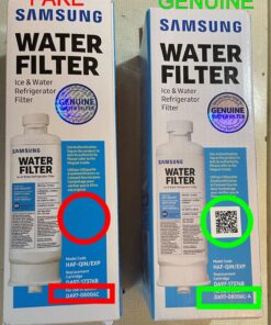 SAMSUNG Genuine Filter for Refrigerator Water and Ice, Carbon Block Filtration, Reduces 99% of Harmful Contaminants for Clean, Clear Drinking Water, 6-Month Life, HAF-QIN/EXP, 1 Pack Filters 37 81WOaKK5p0L