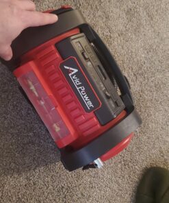 AVID POWER Tire Inflator Portable Air Compressor, 12V DC / 120V AC Car Tire Pump, Air Mattress Pump with Inflation and Deflation Modes, Dual Powerful Motors, Digital Pressure Gauge 1-red 29 81WR49SFE7L