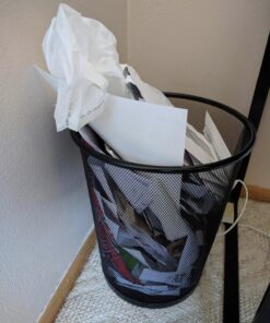 Rolodex Mesh Round Wastebasket, 11-1/2 Diameter x 14-1/4 H, Black (22351) 19 81WREuBhHUL