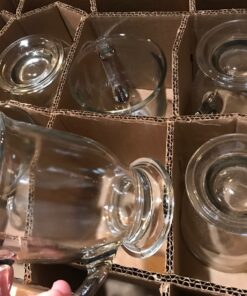 Anchor Hocking 16-oz Café Glass Coffee Mugs, Clear, Set of 6 31 81WRFd3zjZL