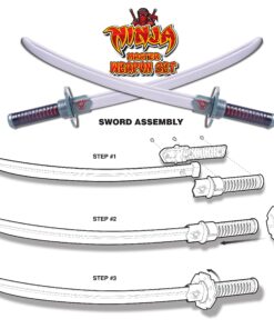 Kangaroo Plastic Sword for Kids – Ninja Toy Weapons for Boys – Play Ninja Swords Katanas, SAIS, and Stars Set – Deadpool, Ninja Turtles, Ninjago for Parties and Costume Accessory – Silver, 6 Pieces 19 81WRzrG34IL