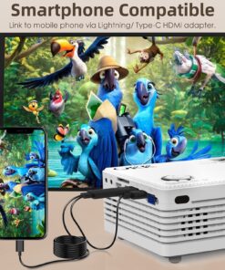 Alternative view of 8500Lumens Portable Projector for Home Theater Entertainment, Full HD 1080P Supported Mini Projector HDMI AV USB TV Stick Supported