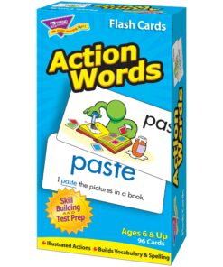 Trend Enterprises: Action Words Skill Drill Flash Cards, Great for Skill Building and Test Prep, Illustrated Actions, Build Vocabulary & Spelling, 96 Cards Included, for Ages 6 and Up 9 81WSRWf6wrL