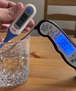 KIZEN Digital Meat Thermometer with Probe - Instant Read Food Thermometer for Cooking, Grilling, BBQ, Baking, Liquids, Candy, Deep Frying, and More - Black/White 45 81WTM98yXL