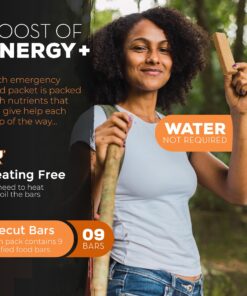 SOS Food Rations Emergency 3600 Calories Cinnamon Flavor Food Bar - 3 Day / 72 Hour Package with 5 Year Shelf Life- 1 Pack 25 81WU8dA uLL