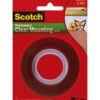 Scotch Mounting, Fastening & Surface Protection Permanent Clear Mounting Tape, holds up to 2 pounds, 1" x 60", 1 Roll, Model:4010 1"x60" 14 81WUwg619DL