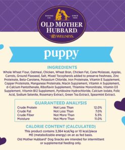Old Mother Hubbard by Wellness Classic Natural Puppy Treats, Crunchy Oven-Baked Biscuits, Ideal for Training, Mini Size Dog Treats, 20 ounce bag 17 81WWQ1DQMtL