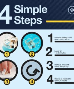 Gentle Jewelry Cleaner Solution | Gold, Silver, Earring, Diamond Ring Fine & Fashion Jewelry Cleaner | Ammonia Free l 6 oz l Made in the USA 6 Ounce (Pack of 1) 26 81WXHkMECeL