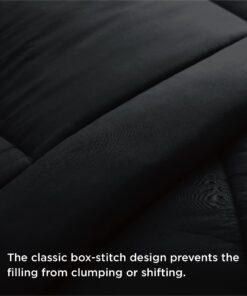 Bedsure Twin Comforter Duvet Insert Black - Quilted Bedding Kids' Comforters for Twin Bed, All Season Down Alternative Comforter Twin Size for Kids with Corner Tabs 12 81WXxy1SozL