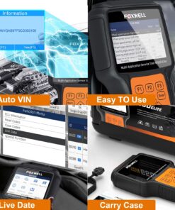 FOXWELL NT650 Elite OBD2 Scanner, 25 Resets, ABS SRS Scan Tool, ABS Bleeding SRS Airbag Bidirectional Code Reader, Oil SAS BRT EPB TPS Injector Car Diagnostic Tool, NT630 Plus Upgrade 12 81WYXAZ3LEL