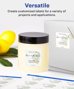 Avery Printable Blank Square Labels, 1.5" x 1.5", Matte White, 600 Customizable Labels (22805) 25 81WbhmQfpJS