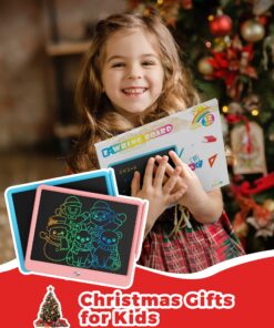 KOKODI 12 Inch LCD Writing Tablet with Anti-Lost Stylus, Erasable Doodle Board Colorful Toddler Drawing Pad, Car Travel School Games Toys for 3 4 5 6 7 8 Kids, Birthday Gift for Girls Boys Adults Blue 18 81WboIyrssL