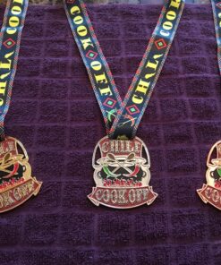 Chili Cook Off Premium Trophy Medals for Award Ceremony, Available 1st Place Gold, 2nd Place Silver, 3rd Place Bronze Positions - Sold Separately 15 81Wcdb niAL