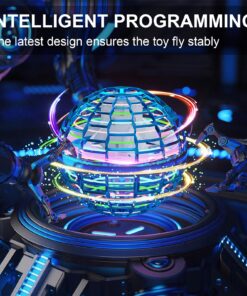 PITKLG Flying Ball Toys 2023 Upgraded Hand Controlled Flying Orb RGB Led Lights Boomerang Spinner 360°Rotating Soaring UFO Mini Drone Toy Safe for Kids Adults(Blue) Blue 16 81WdEcrGAL