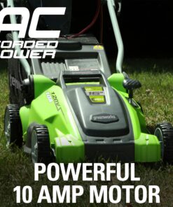 Greenworks 10 Amp 16-inch Corded Mower, 25142 16" Corded Mower 49 81WdMcEUdGS