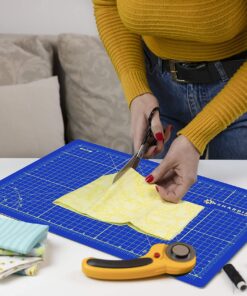 Crafty World 12 x 18 Cutting Mat for Sewing, Self Healing Double Sided Quilting Crafts Mat - Fabric Cutting Mat - Non Slip surface - Rotary Cutting Board A3-12x18 Blue 15 81WfNx27hCL