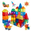 Children Hub 46pcs Magnetic Tiles Set - Educational 3D Magnet Building Blocks - Building Construction Toys for Kids - Upgraded Version with Strong Magnets - Creativity, Imagination, Inspiration 19 81Wfcr7iugL
