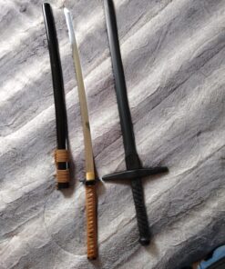 Master BladesUSA – E504-PP Martial Arts Polypropylene Sword - Training Equipment – Black Polypropylene Blade, Round Handle with Spiral, Self Defense, Training, Safe, Easy, Fun, Cosplay, Martial Arts 14 81WfqAGw2yL