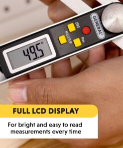 General Tools T-Bevel Gauge & Protractor #828 - Digital Angle Finder with Full LCD Display & 8" Stainless Steel Blade No Bubble Level 10 81WgD A4EzL