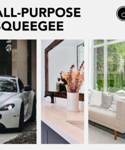 Squeegee for Shower Door, Car Windshield, and Glass Window - 2 Extra Silicone Replacement Blades - Foam Handle - Black 18 81WguZe91LL