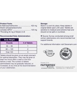 Alternative view of Nutramax Denamarin Liver Health Supplement for Large Dogs - With S-Adenosylmethionine (SAMe) and Silybin, 30 Tablets Blister Pack Large Dog (over 35 lbs)
