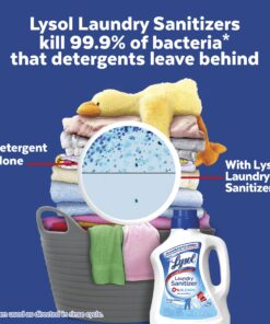 Lysol Laundry Sanitizer Additive, Bacteria-Causing Laundry Odor Eliminator, 0% Bleach Laundry Sanitizer, color, , 90 Fl Oz Crisp Linen 19 81WiUCy3 GL