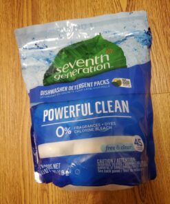 Seventh Generation Dishwasher Detergent Packs, Free & Clear, 45 count 1.78 Pound (Pack of 1) 19 81WilLGKnL