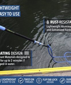 EVERSPROUT Telescoping Boat Hook | Floats, Scratch-Resistant, Sturdy Design | Durable & Lightweight, 3-Stage Anodized Aluminum Pole | Threaded End for Boating Accessories 12 Foot Pole 13 81WitbfPQYL